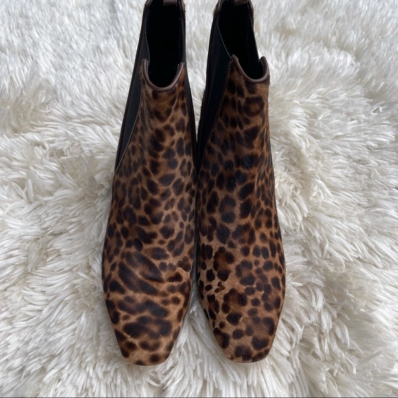 Rupert Sanderson Oscar Leopard Ankle Boots Calf Hair Size 38 - Picture 4 of 15